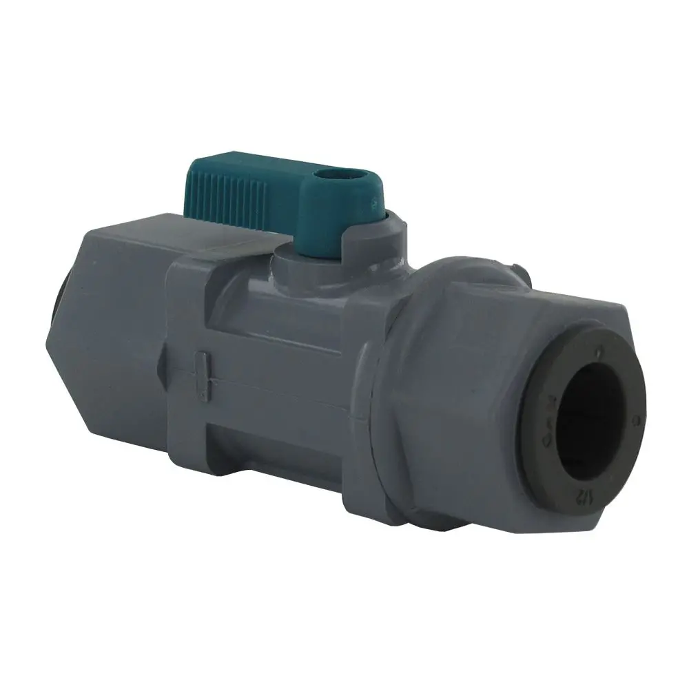 Inline Ball Valve Pvc - 1/2 Tube X 1/2 Tube 1