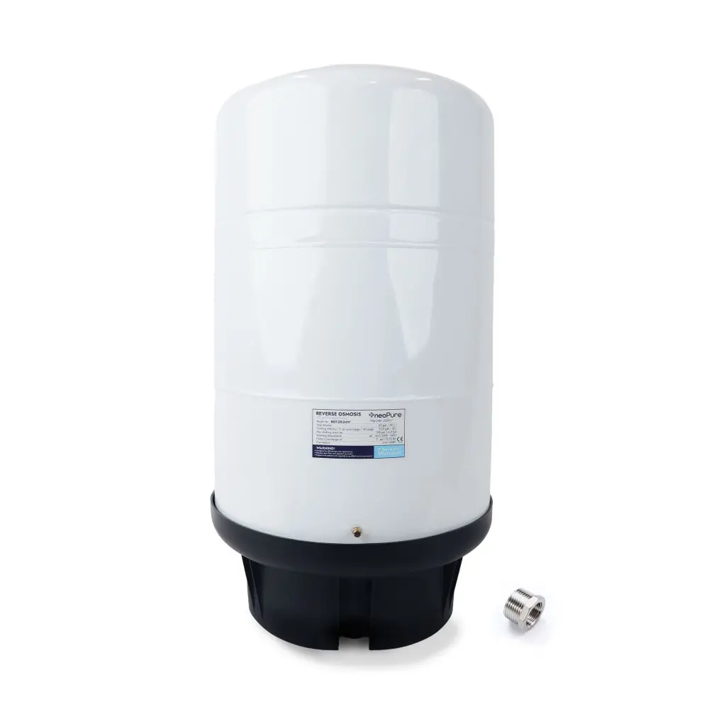 Neopure Tank Ro Storage 20 Gal, 15.2" Dia X 27.5" H, 1.0" Mnpt White 1