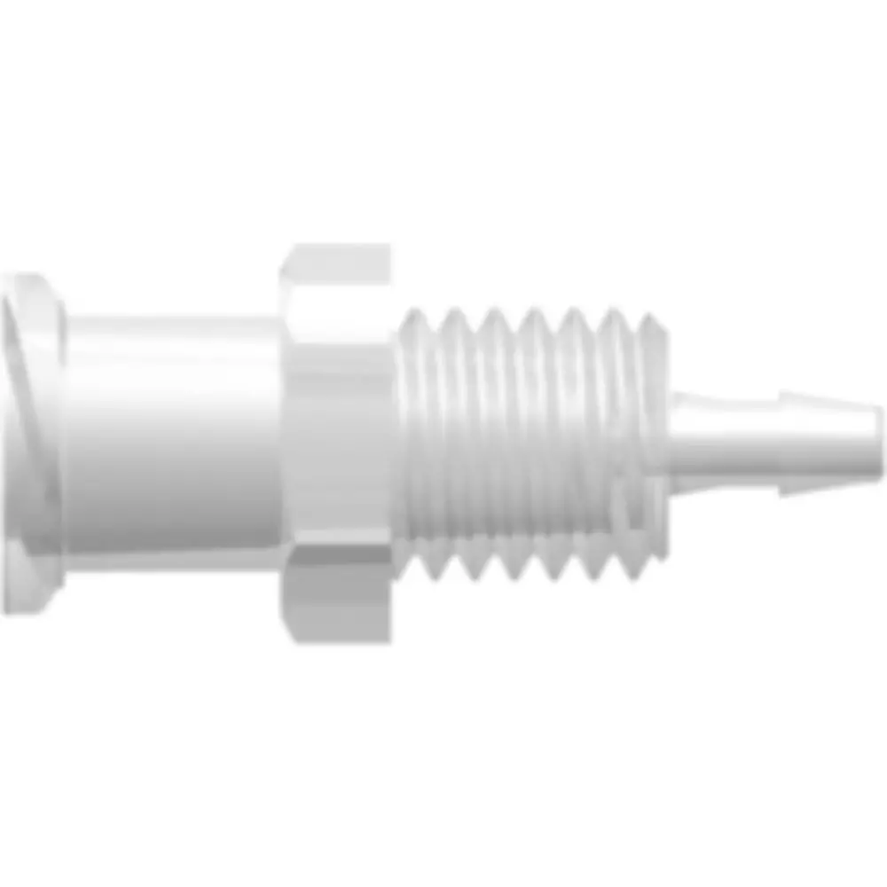 Linktech Female Luer Thread Style Panel Mount 1/4-28 Unf To 200 Series Barb, 1/16" (1.6 Mm) Id Tubing, Natural Polypropylene 1