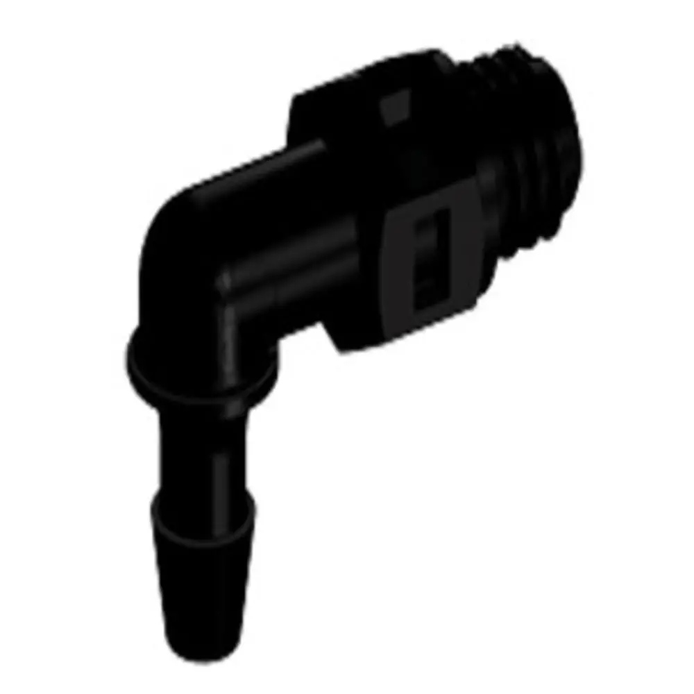 Me331 Elbow Fitting Black Nylon Tapered 10-32 X 3/32 Hb 1