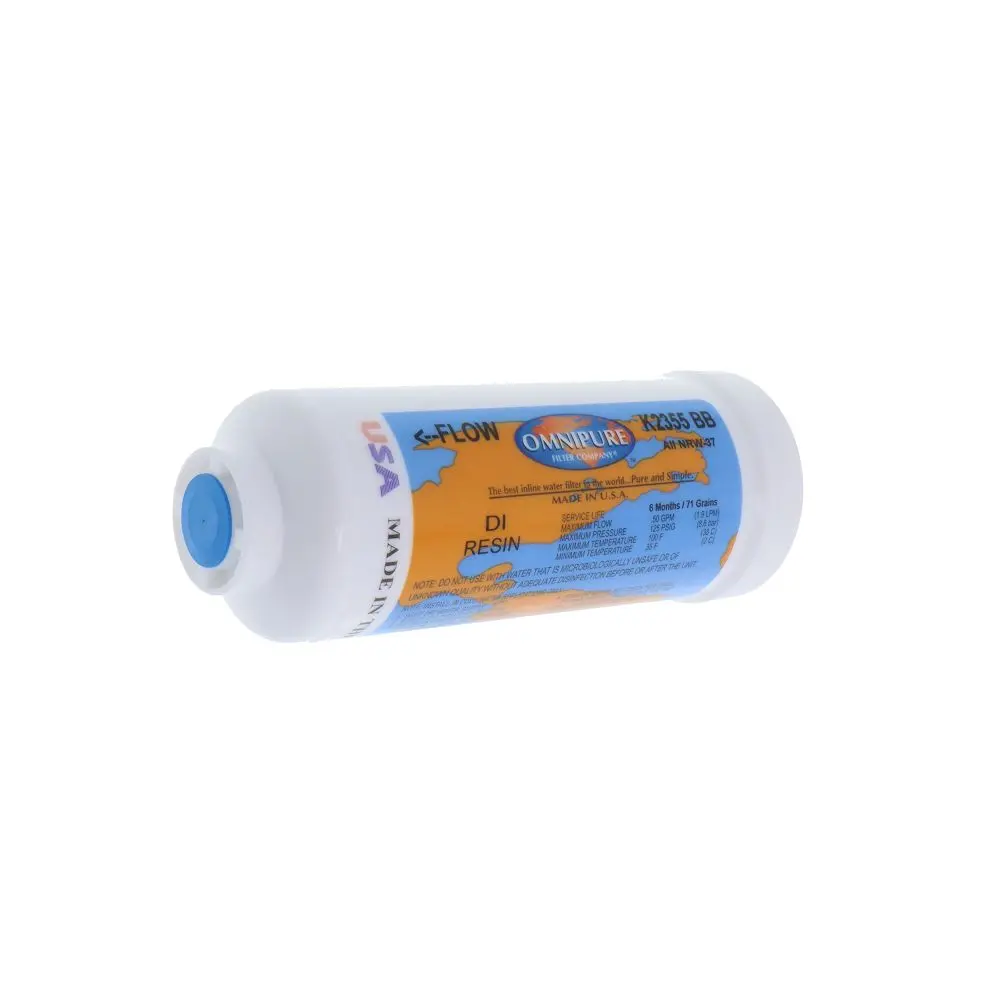 Omnipure Inline K2355-Bb Di Mixbed Resin - 6" X 2" Filter - 1/4" Fpt 1