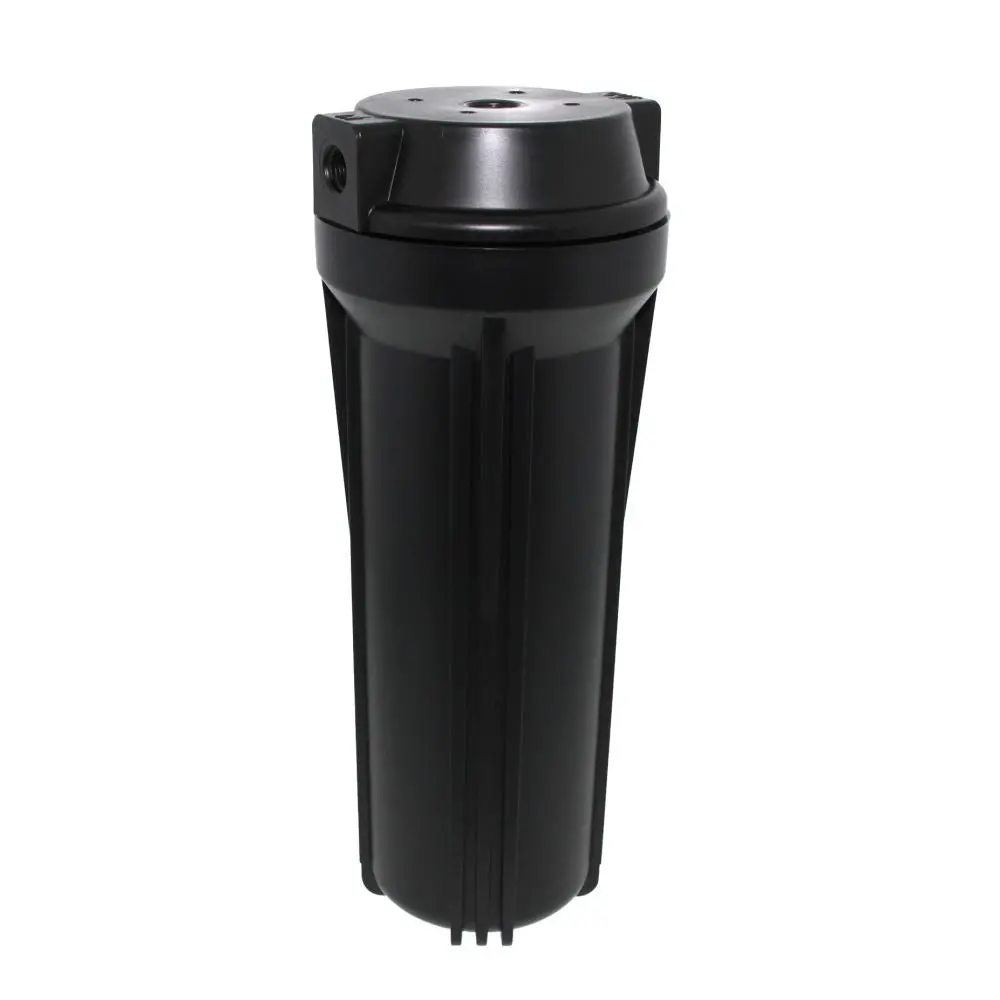 10" Neo-Pure Slimline Flat Cap Housing Nsf Black Cap/Black Sump - 1/4" No Pressure Relief 1