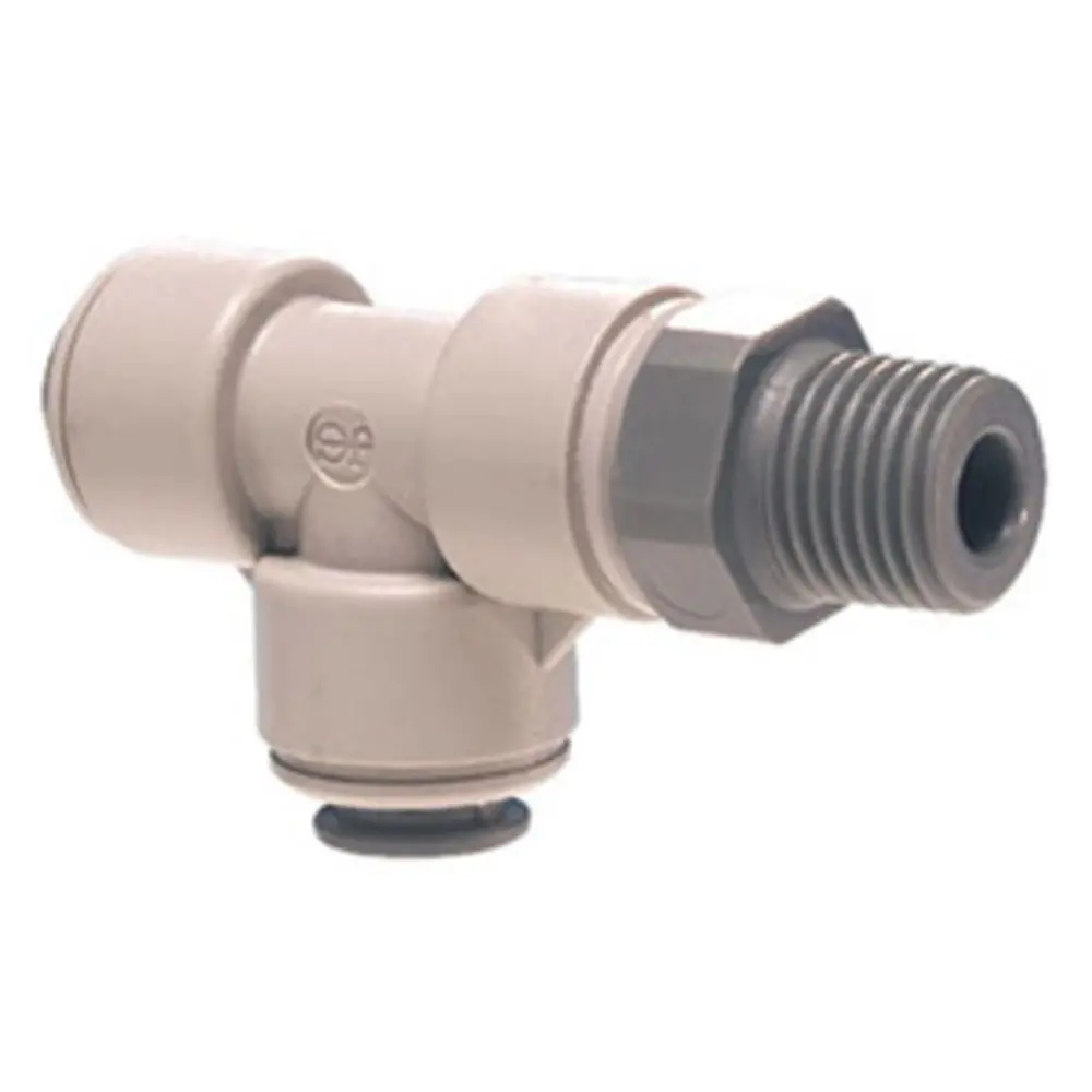 John Guest Swivel Male Run Tee Bspt - 1/4 X 1/8   Bspt 1