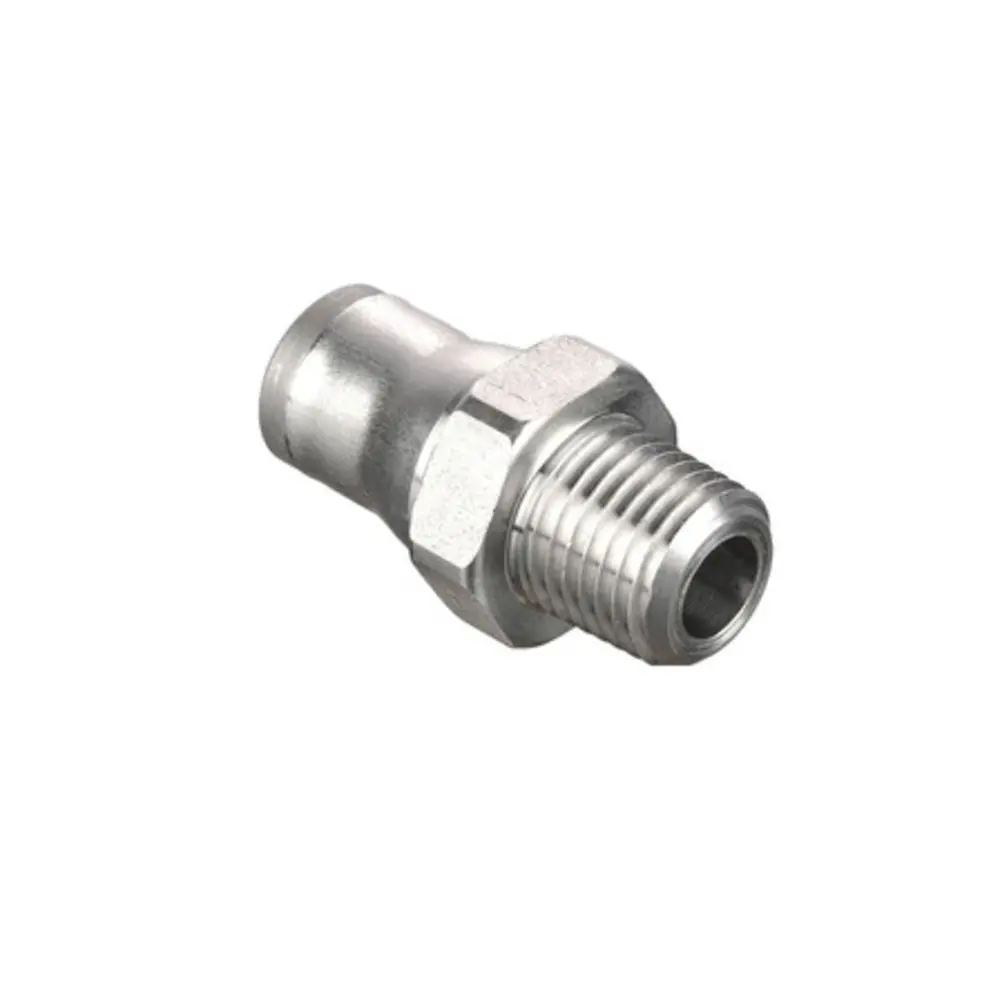 Parker Prestolok Pls Ss Male Connector - 4Mm Od Tube X 10-32 Unf 1