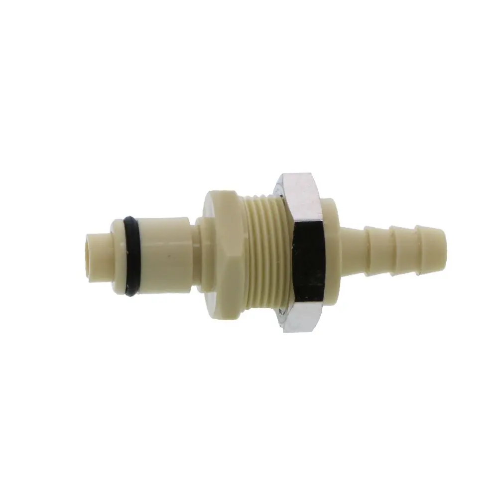 Plcd4200412 Valved Panel Mount Hose Barb Coupling Insert 1/4 Id Barb 3