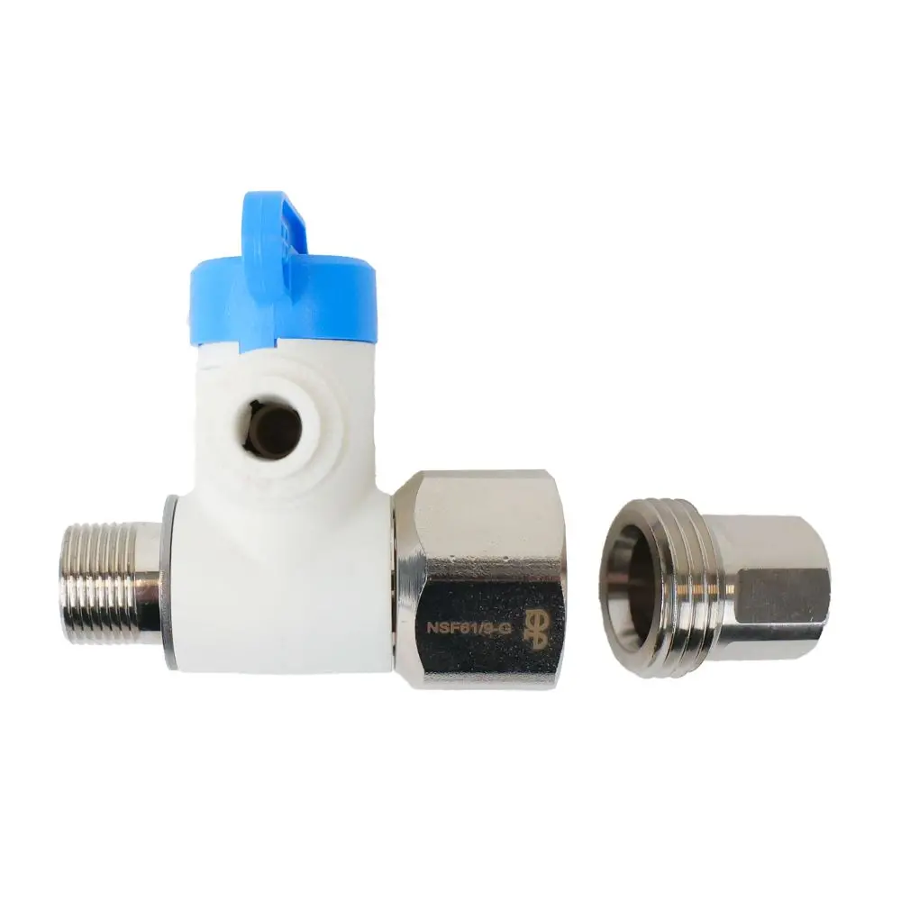 John Guest Angle Stop Adapter Valve Lead-Free - 1/2 X 3/8 X 1/4 3