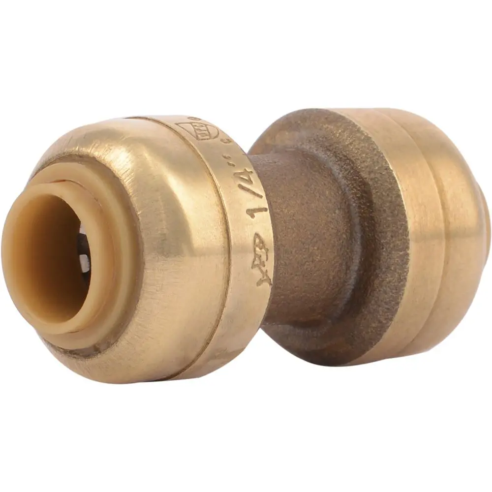 Sharkbite® U004lf Lead-Free Brass Push-To-Connect Coupling - 1/4" X 1/4" 1