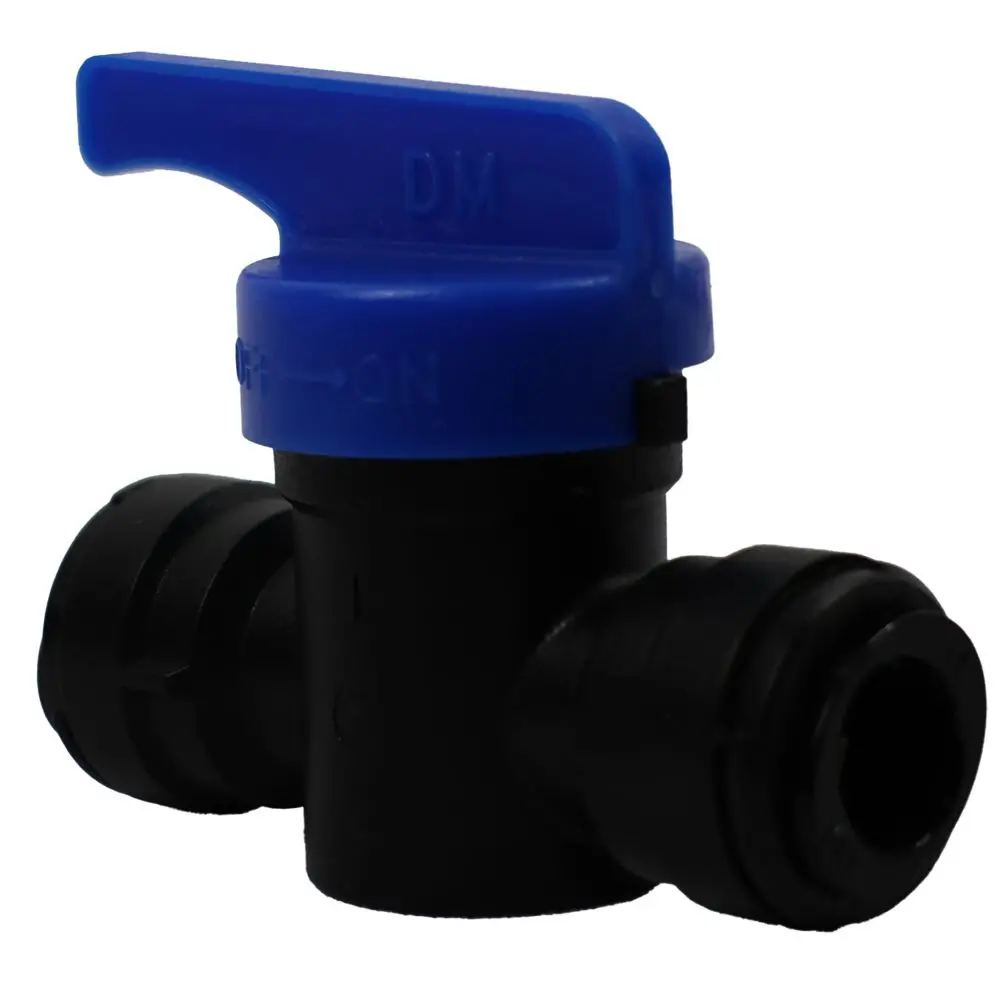 Shut-Off Valve Polypro Black, 3/8 X3/8 Qc 1