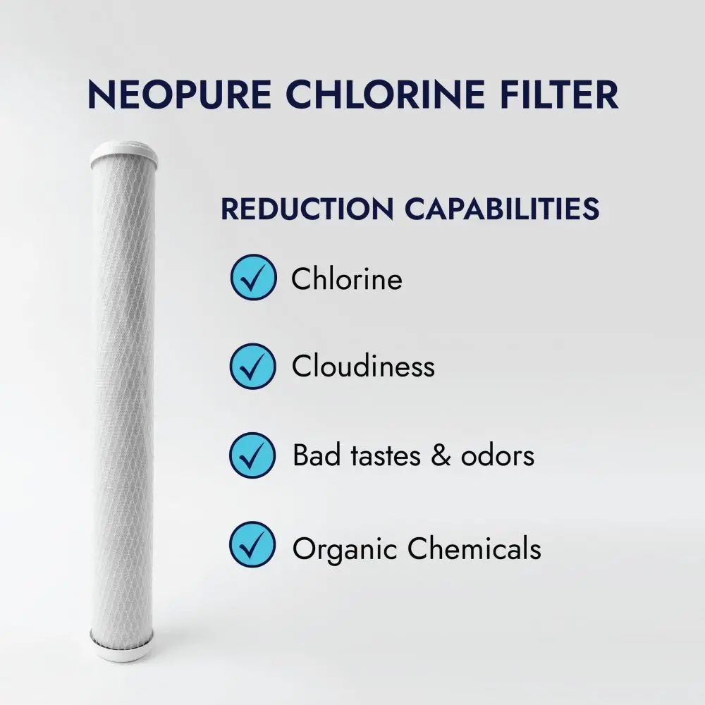 Neo-Pure Cto1-2520 20" X 2-1/2" Coconut Shell Carbon Block Filter 5 Micron 2