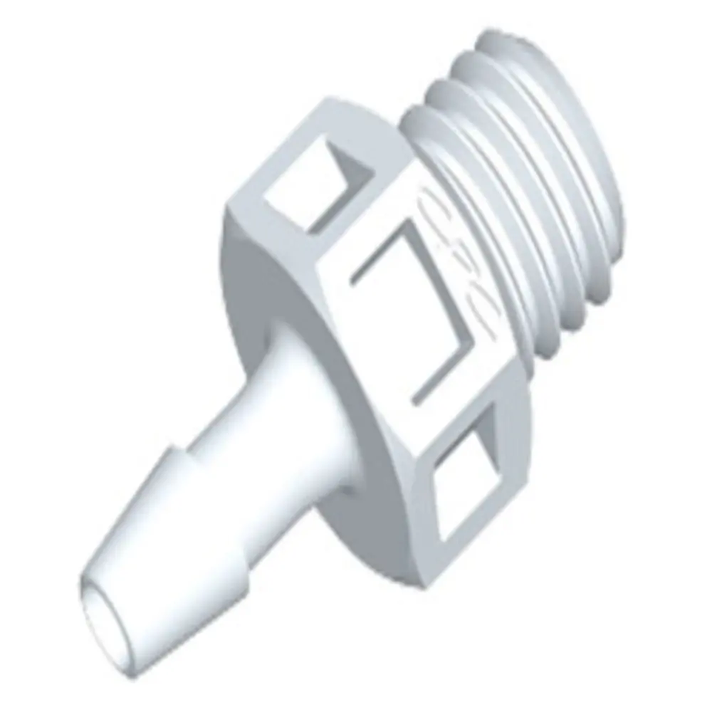 Ks330 Straight Fitting White Nylon 1/4-28 Unf X 3/32 Hb 1