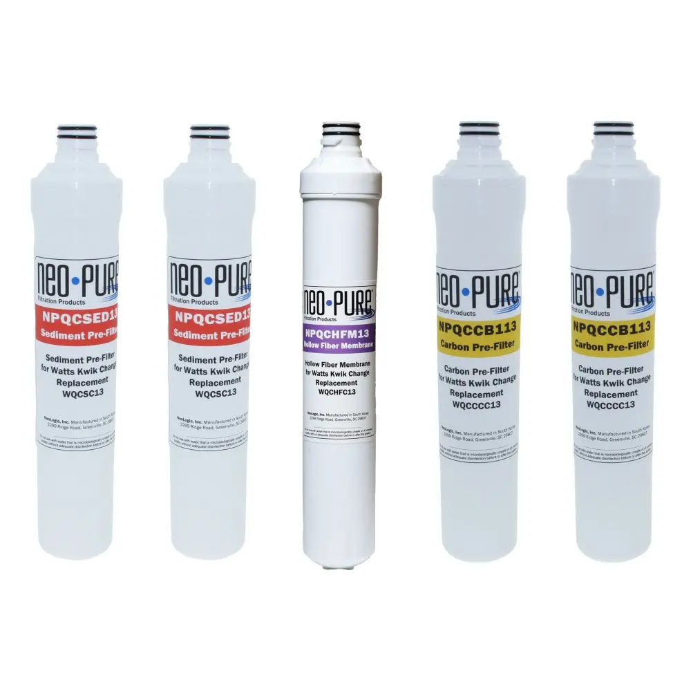 Neo-Pure Kwik Change Hollow Fiber Filter Replacement Kit For Watts Wqcfu-T-13 1