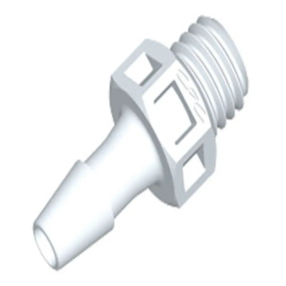 Ks430 Straight Fitting White Nylon 1/4-28 Unf X 1/8 Hb 1
