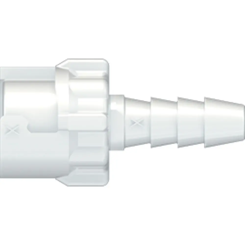 Linktech 10Ac Series Straight Female, Valved, 1/8" Hb, Natural Acetal, Buna N 1