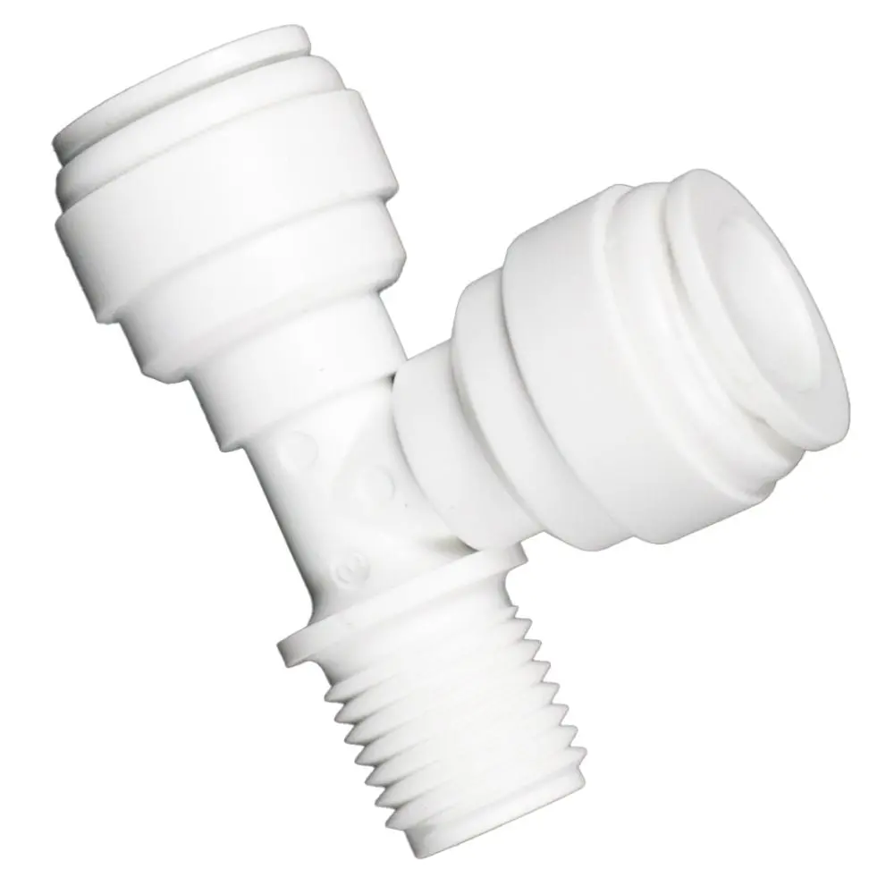 Male Run Tee Acetal 3/8 Qc X 1/4 Mnpt Run X 3/8 Qc Branch 1