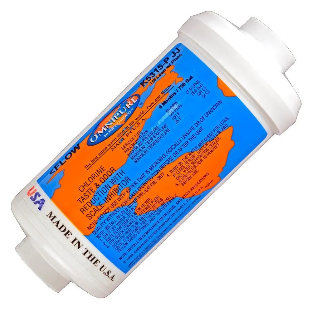 Omnipure Inline K5315-P-Jj 1 Mic Cto/Lead/Cyst (W/ Scale Reduction) - 6" X 2.5" Filter - 1/4" Quick Connect 1