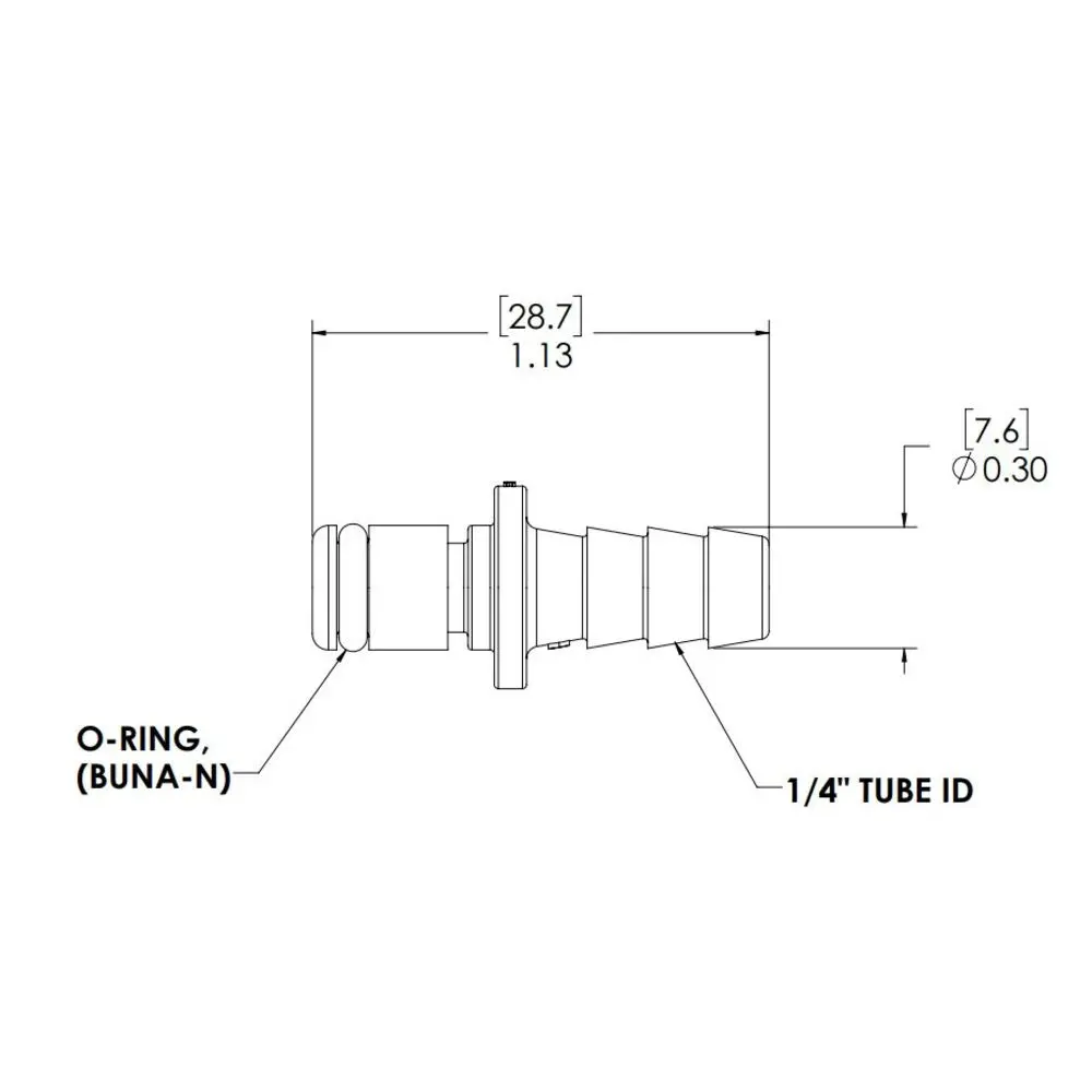 Linktech 20Ac Series In-Line Plug, Nv, 1/4" Hb 3
