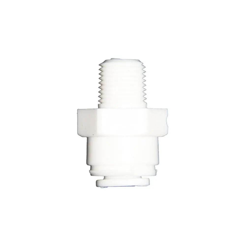 Dmfit Male Connector - 1/4 Qc X 1/8" Mnpt Acetal White 1