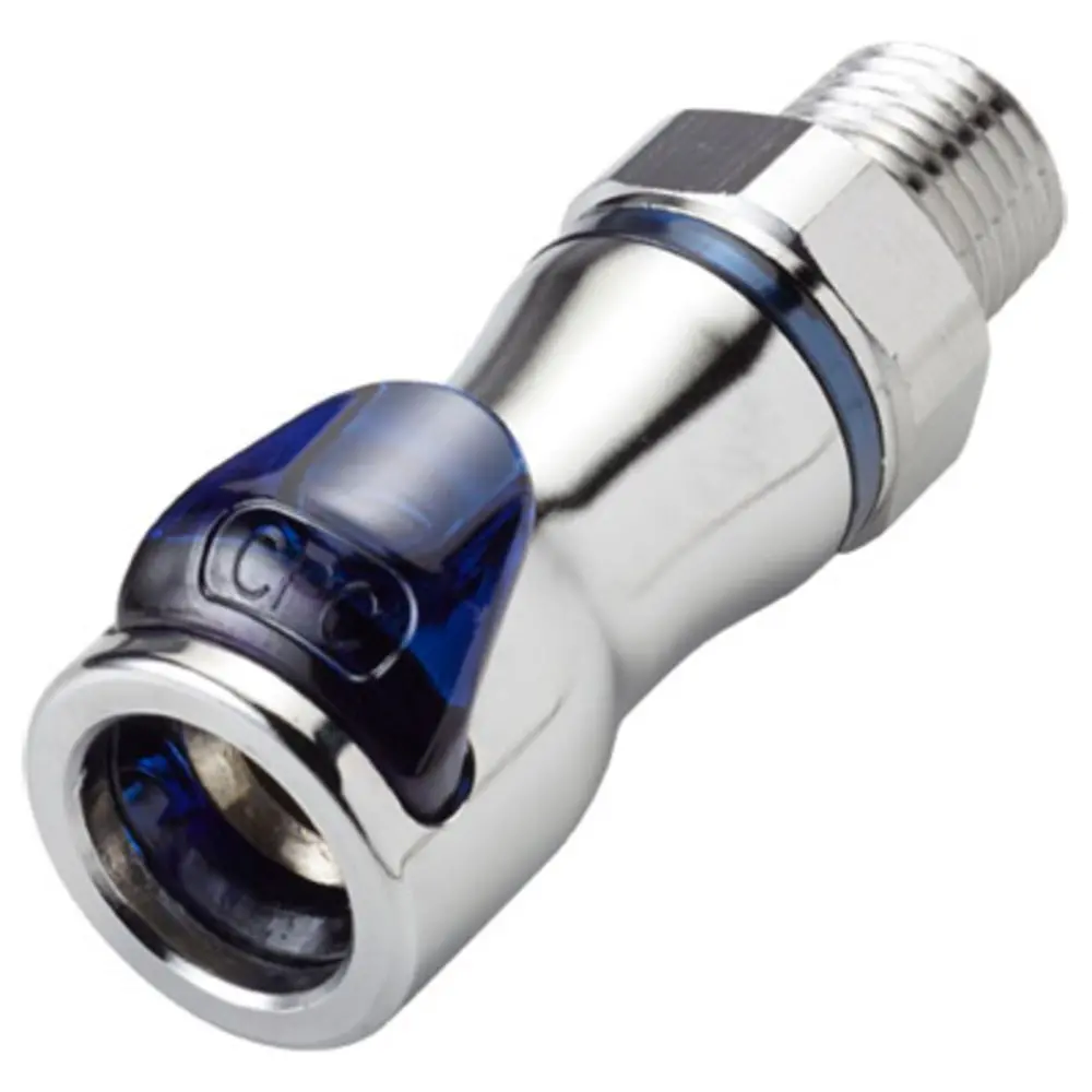 Lq4d10006blu Valved Pipe Thread Liquid Cooling Coupling Body 3/8 Npt Cool Blue 1