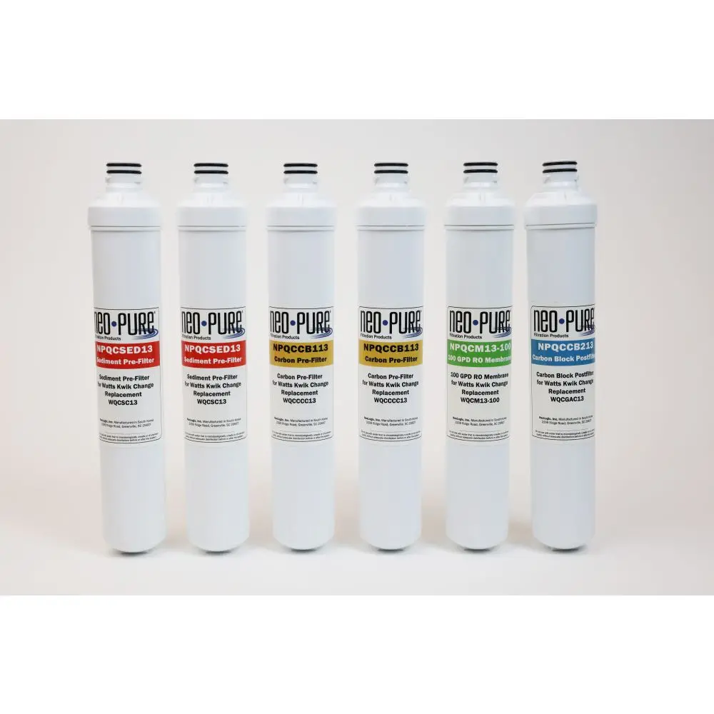 Neo-Pure 13" Replacement Ro Membrane Filter Kit For Watts Kwik Change 1