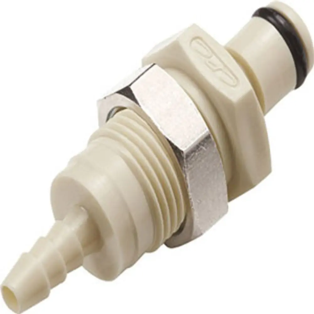 Pmc420212 Non-Valved Panel Mount Hose Barb Coupling Insert 1/8 Id Barb 1