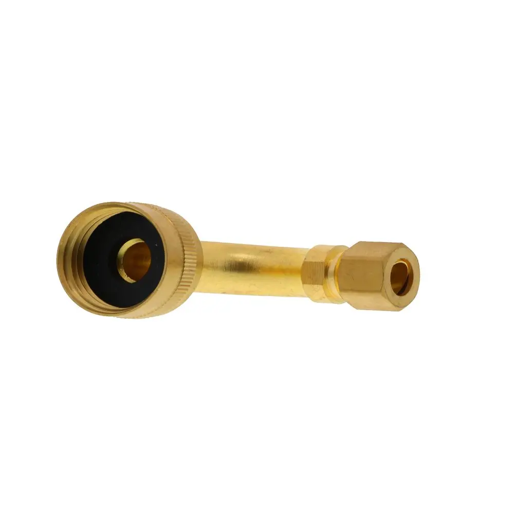 Female Swivel Garden Hose Adapter Elbow 3/4 Fght X 3/8 Compression 1