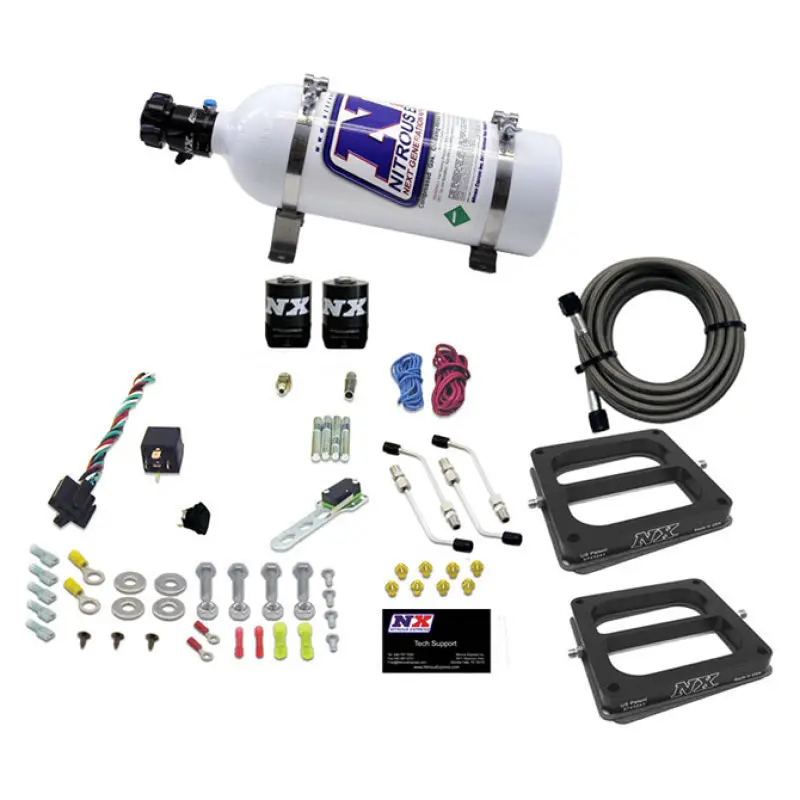 Nitrous Express Dual-Stage Nitrous Kit – Alcohol-Compatible, 50–300 Hp Range W/ 5Lb Bottle 1