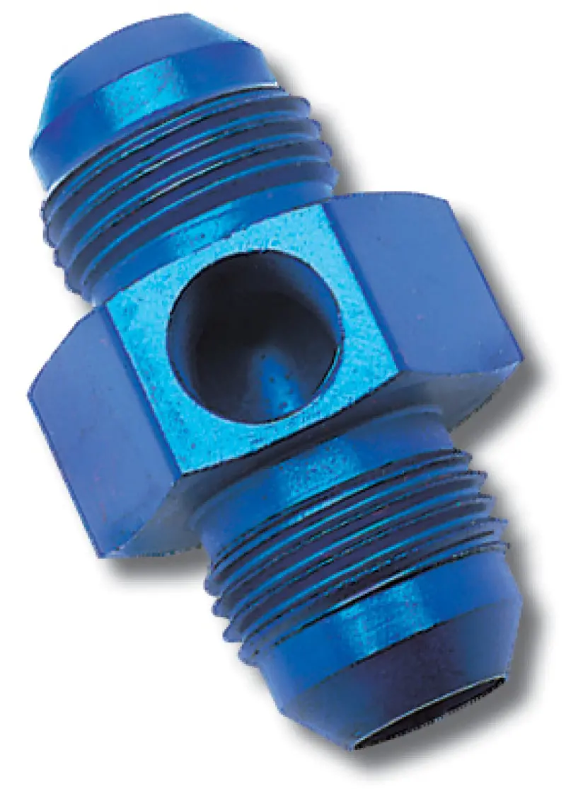 Russell Performance -8 An To 3/8" Pipe Adapter – Blue Anodized Flare Fitting 1