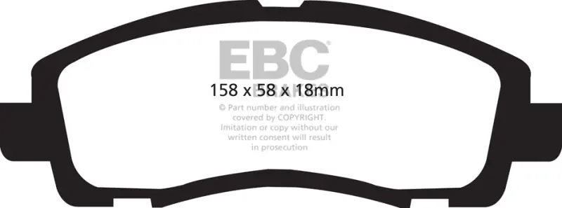 Ebc 09-14 Acura Tl 3.5 Redstuff Front Brake Pads 1