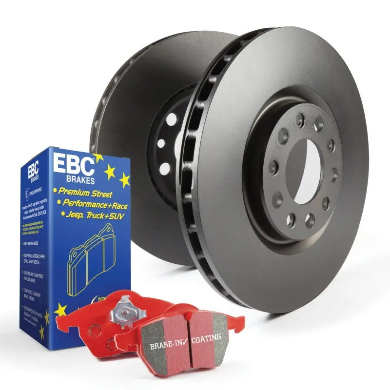 Ebc Redstuff Brake Pad & Rk Slotted Rotor Kit – High-Performance Street Package 1