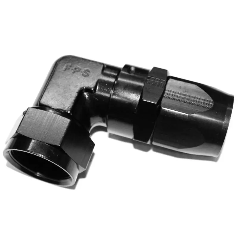 Fragola -10An Black Forged 90-Degree Low-Profile Hose End Fitting 1