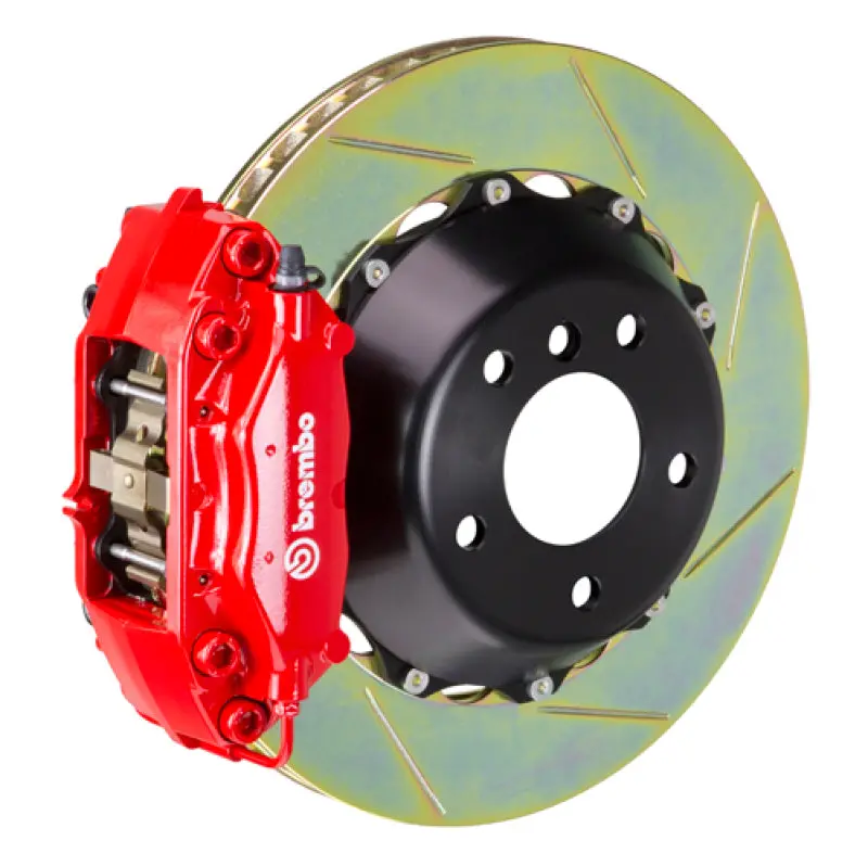 Brembo Gt Rear Brake Kit For 2005–2006 Porsche Cayman (First Gen) And 2006–2012 Models – 4-Piston Calipers, 345X28Mm Two-Piece Slotted Rotors 1