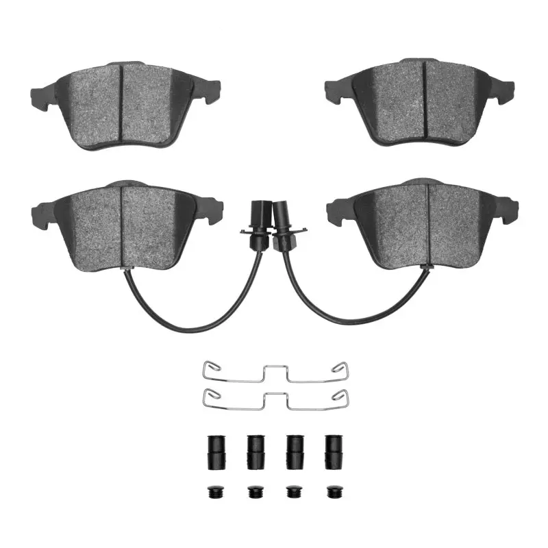 R1 Front Semi-Metallic Brake Pad & Hardware Kit For 2001–2005 Audi A6 Quattro 1