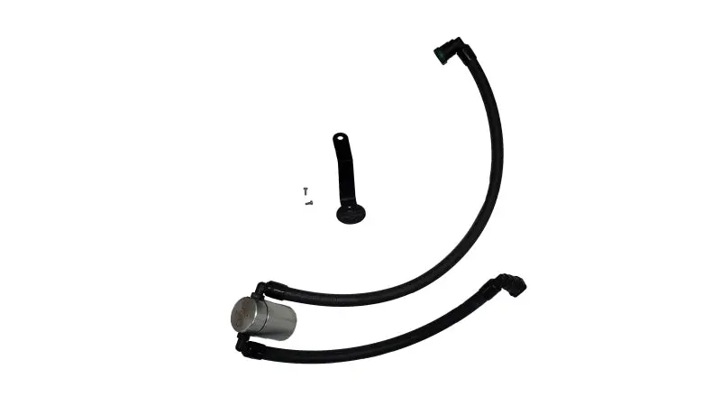 J&L Pcv-Side Oil Separator For 2024 Ford Mustang 5.0L – 3.0" Clear-Anodized Canister 1