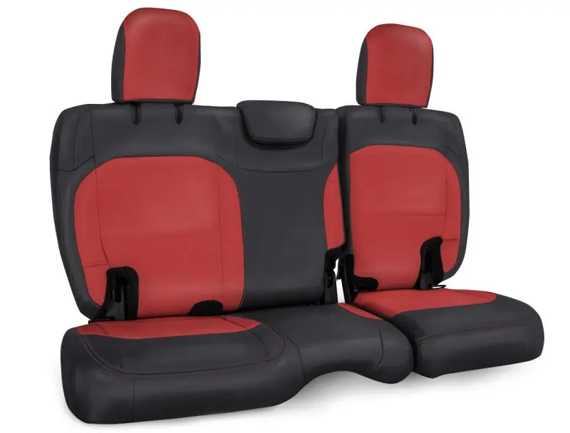 Prp Rear Bench Seat Cover For 2018+ Jeep Wrangler Jl Unlimited (4-Door) – Black/Red Cloth Interior Compatible 1
