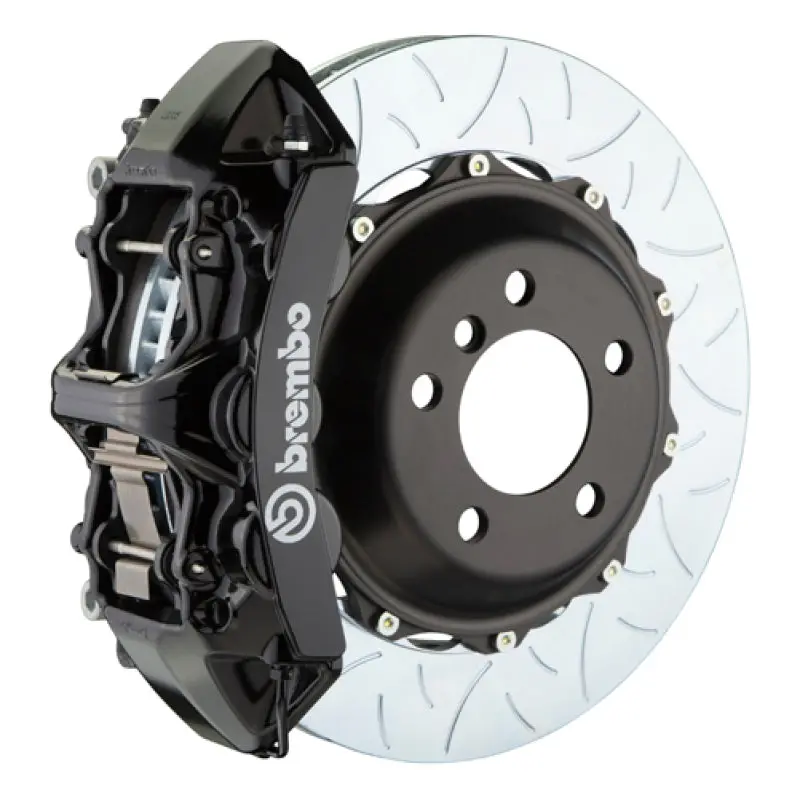 Brembo Gt Big Brake Kit For 2004 Ferrari 360 Challenge Stradale – Front 6-Piston Calipers With 380X32Mm Slotted Two-Piece Rotors (Type 3 Black Finish) 1