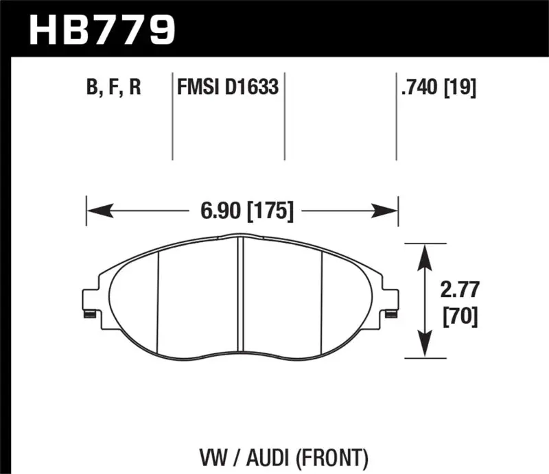 Hawk Dtc-60 Track-Optimized Front Brake Pads For 2016 Audi S3 1
