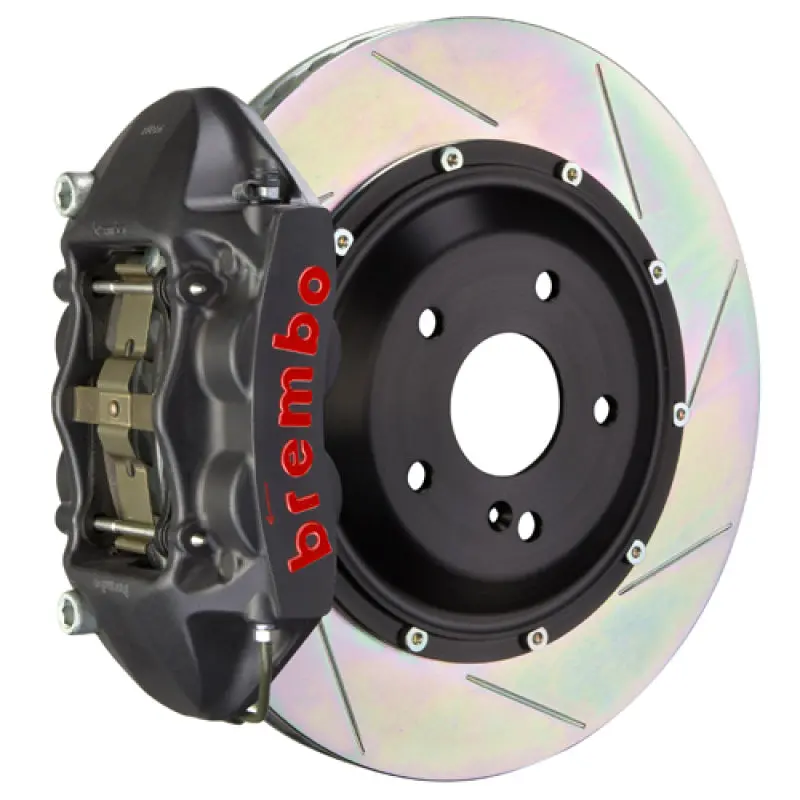 Brembo 05-1Ster/06-12 Cayman Rr Gts Bbk 4 Piston Cast 345X28 2Pc Rotor Slotted Type1-Black Ha 1