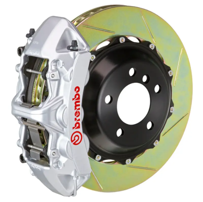 Brembo Gt Front Brake Kit For 2008–2015 Mitsubishi Lancer Evolution X – 6-Piston Calipers, 380X32Mm Two-Piece Slotted Rotors 1