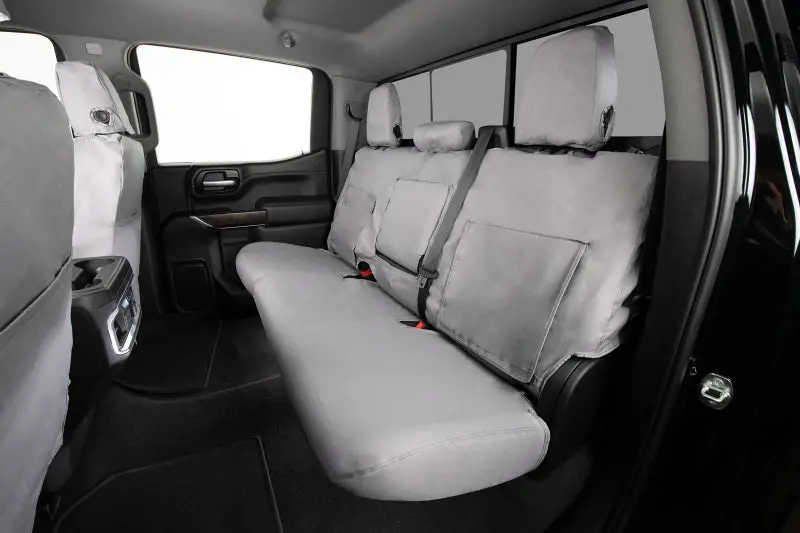 Covercraft Polycotton Seatsaver Front Row Seat Covers For 2006–2009 Dodge Ram – Custom Grey Fit 1