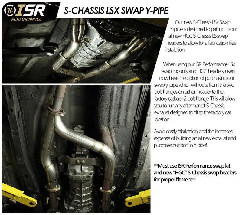 Isr Performance Y-Pipe For Ls Engine Swap In S-Chassis Vehicles 1