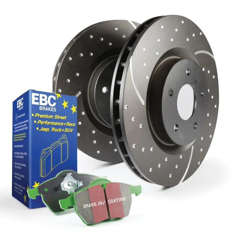 Ebc S10 Brake Kit – Greenstuff Brake Pads And Gd Series Drilled & Grooved Rotors 1