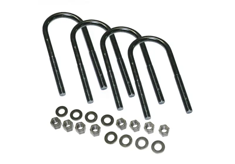 Superlift 9/16" X 3-1/8" X 12" Round U-Bolt Pack (4 Pcs) With Mounting Hardware 1