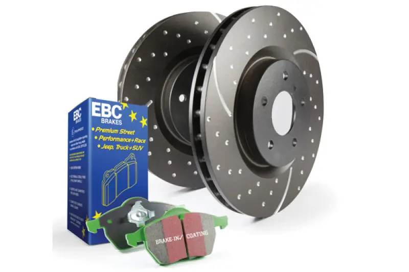 Ebc S10 Brake Kit – Greenstuff Brake Pads And Gd Series Drilled & Grooved Rotors 2