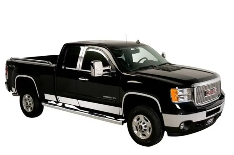 Putco Stainless Steel Rocker Panel Trim — 12-Piece Set For 2007–2013 Chevy Silverado Regular Cab, 8' Bed 1