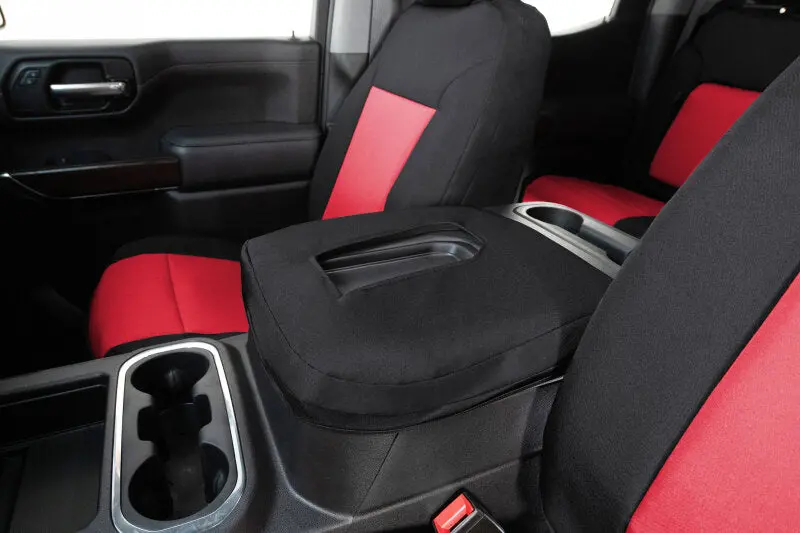 Covercraft 23-24 Ford Superduty Endura Precisionfit Custom Front Row Seat Covers - Red/Black 1