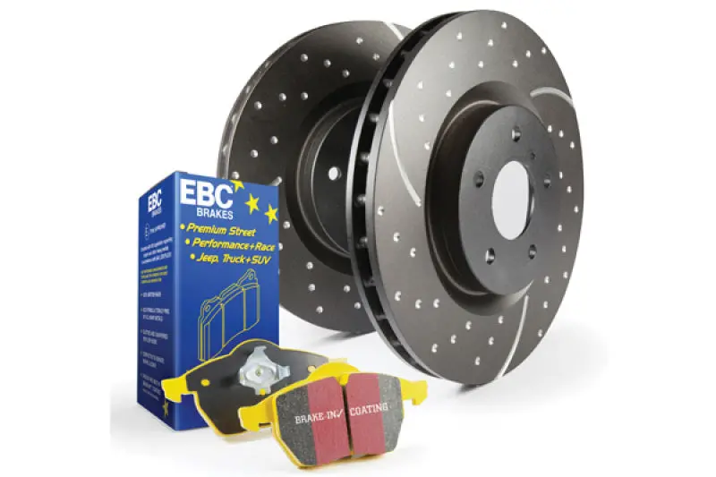 Ebc 17-22 Honda Civic Type-R (Fk8) Gd Sport Slotted And Dimpled Rear Yellowstuff Pads & Rotors 1