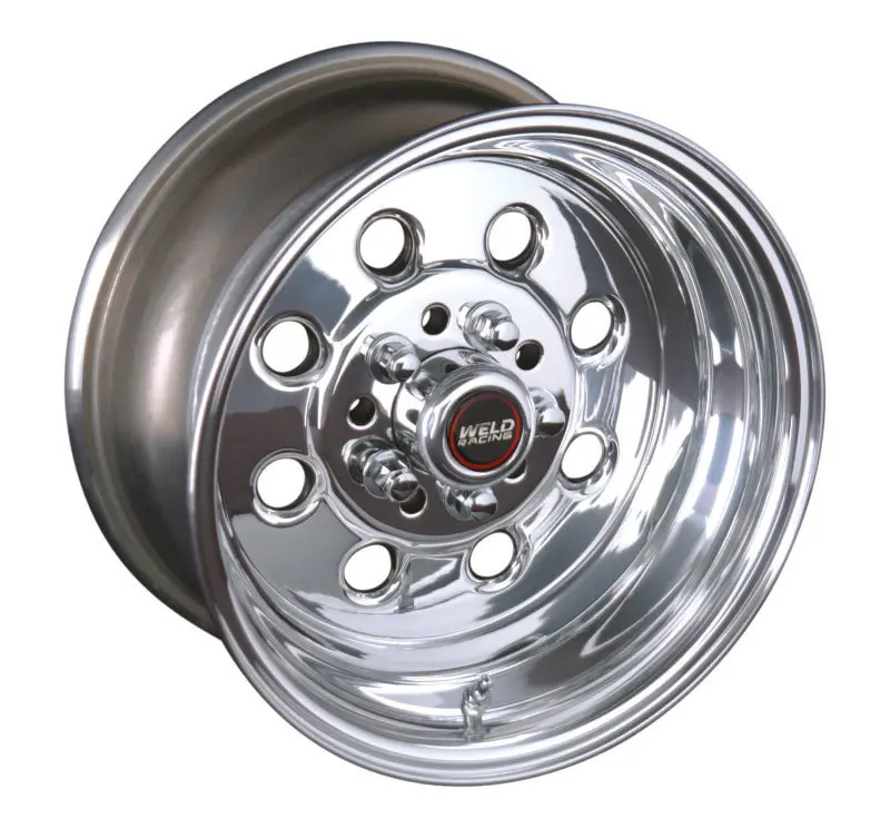 Weld Draglite Drag Racing Wheel – 15X10", 5X4.5 / 5X4.75 Bolt Pattern, 7.5" Backspace, Polished Finish 1