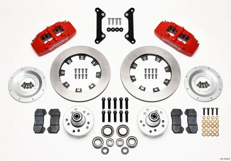 Wilwood Dynapro 6-Piston Front Hub Assembly – 12.19" Red Rotor, Fits 1970–1978 Chevrolet Camaro 1