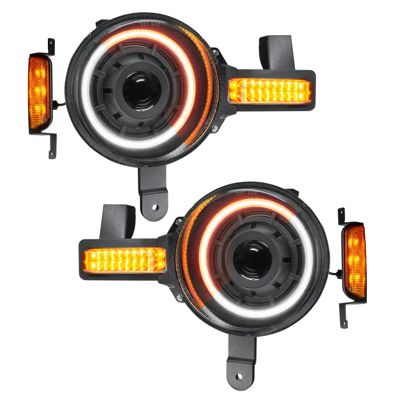 Oracle Bi-Led Oculus Projector Headlights For 2021+ Ford Bronco – Amber/White Switchback 1