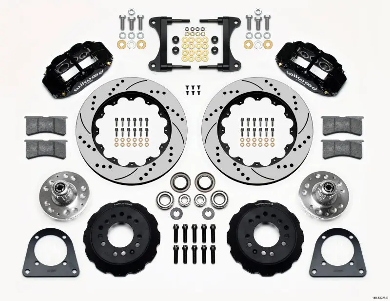 Wilwood Narrow Superlite 6R Front Hub Assembly – 14" Drilled Rotors For Tci Ifs (1971–1978 Pinto-Based Chassis) 1